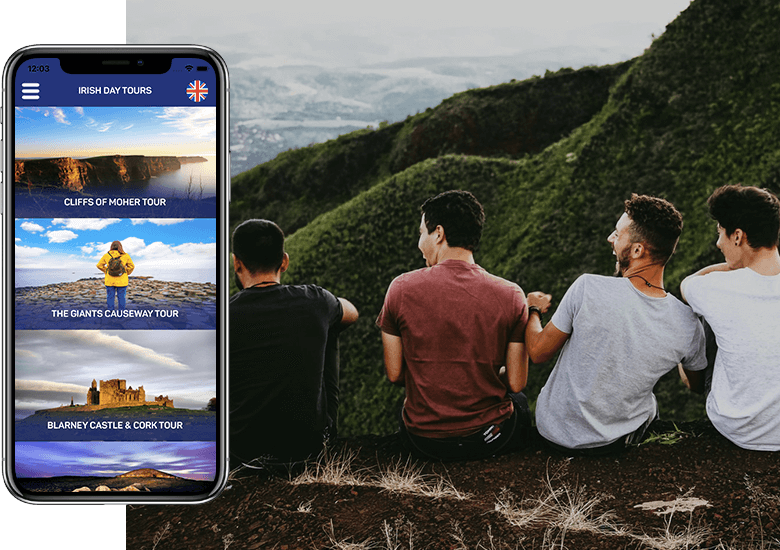 Irish Day Tours UI mockup