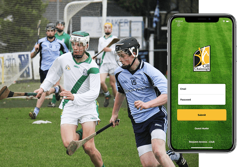 The Hurler app UI mockup